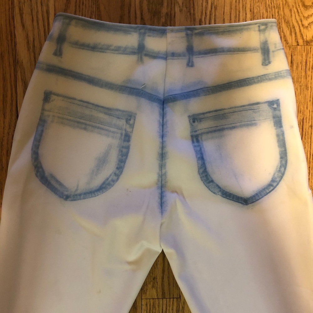 MM6 Maison Martin Margiela faux denim legging